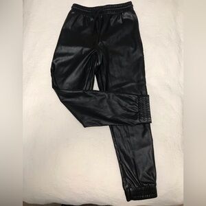 Rue21 Black‎ Faux Leather Joggers-Sz Small